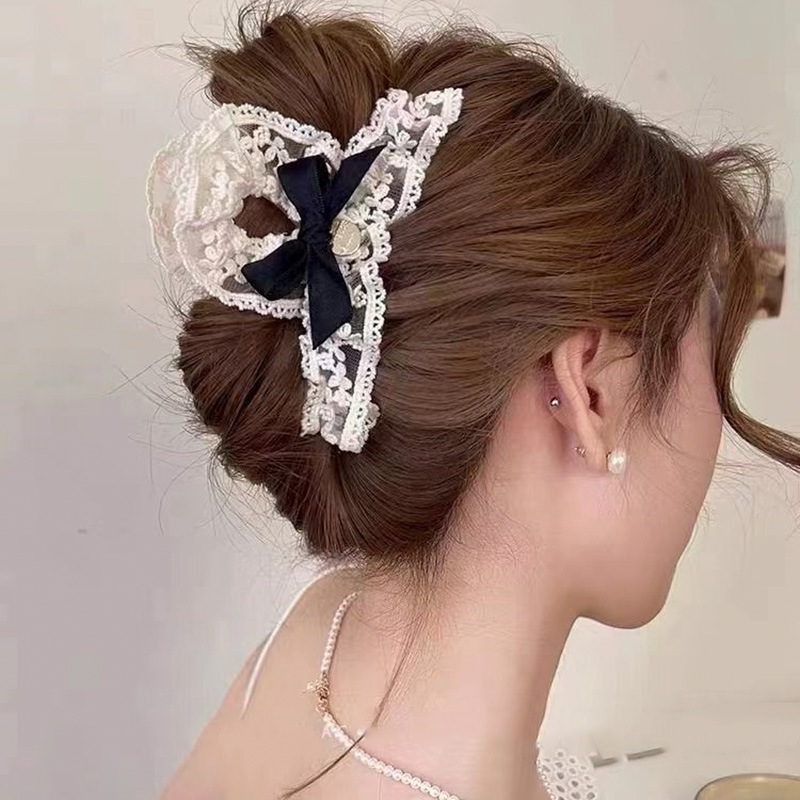 [2 FOR RM10] Lolita Vintage Lace Bow Hair Claw