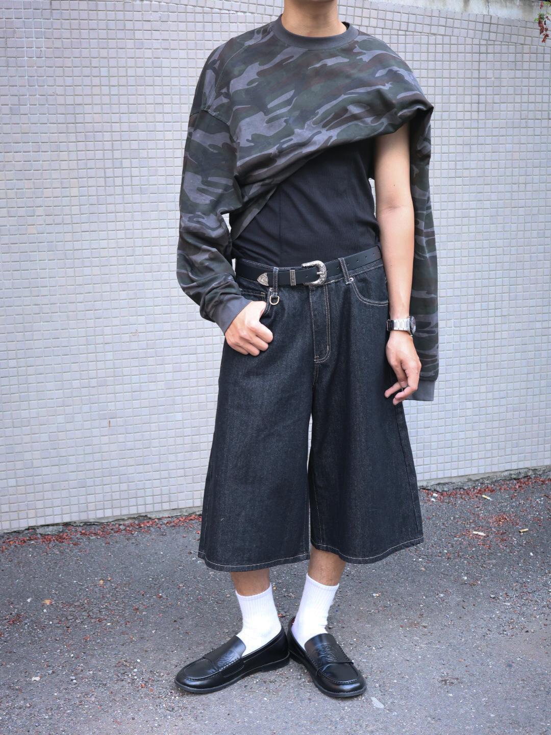 （現貨）FJT022 美式街頭迷彩Boxy 圓領長袖