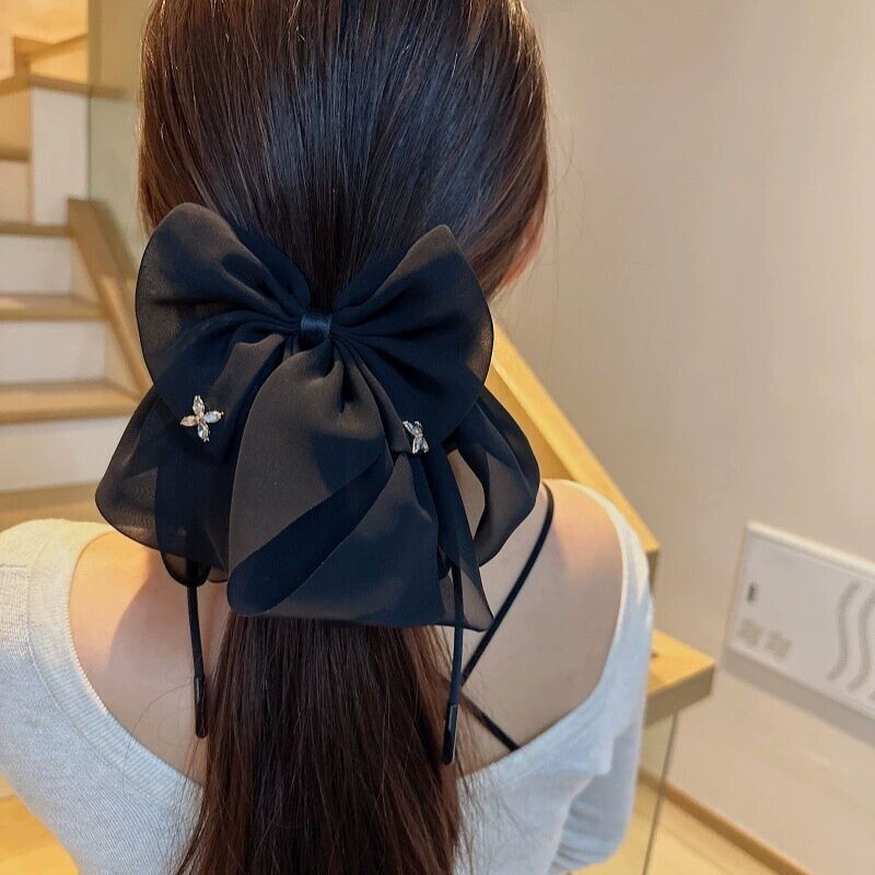 Galaxy & Clover Ribbon Ponytail Hair Claw