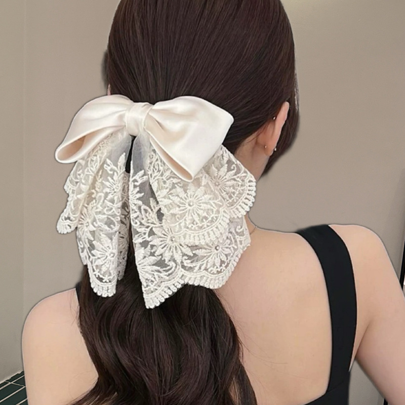 Lolita Princess Lace Skirt Bow Ponytail Hair Claw