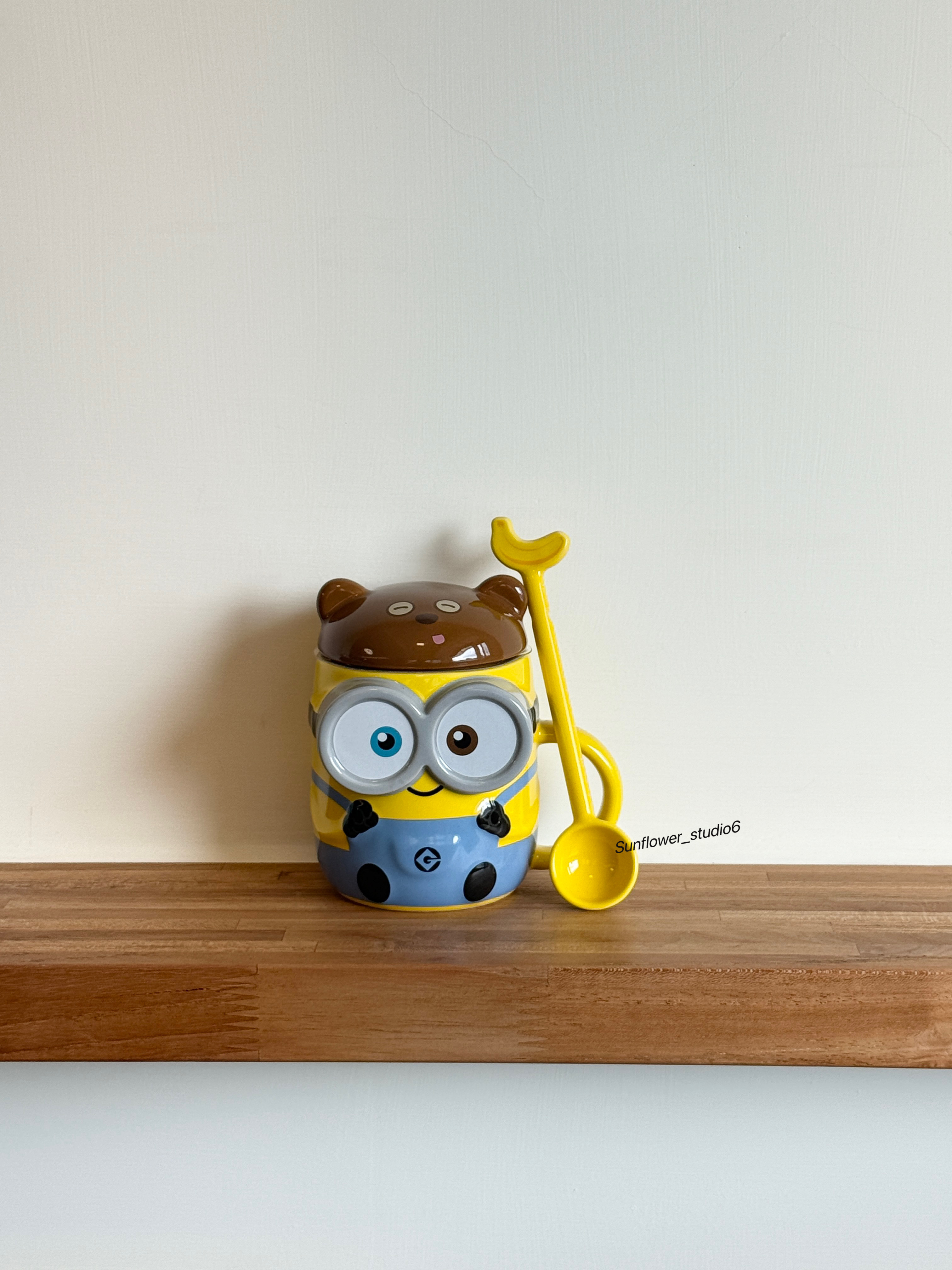 環球官方正版 BOB&TIM熊陶瓷馬克杯 小小兵 小黃人 minions 鮑勃 tim熊 馬克杯/預購 (包含一支香蕉湯匙)