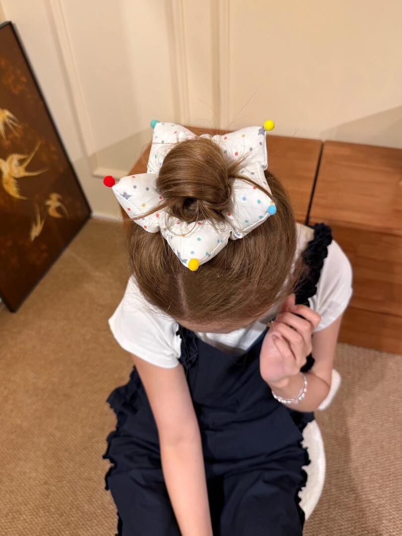 [2 FOR RM10] Colorful Polka Dot Star Sponge Scrunchies