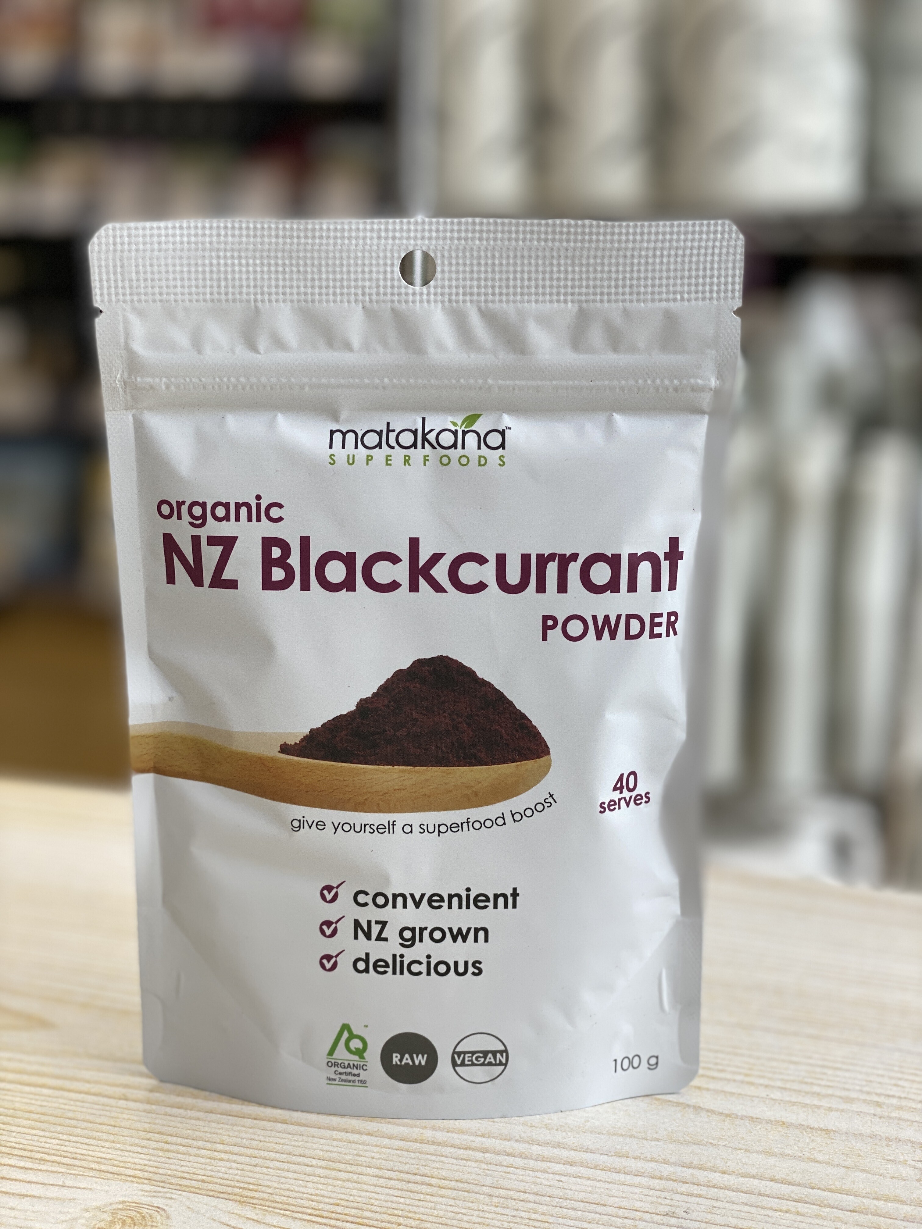 organic new zealand blackcurrant powder 100g (best before 30 Sept 2028)