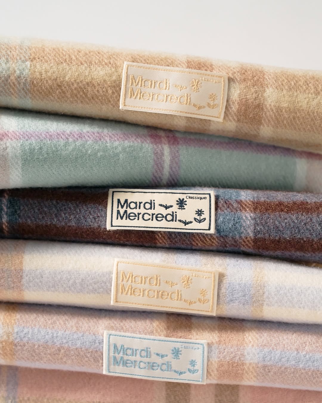 Mardi Mercredi WOOL MUFFLER CHECK
