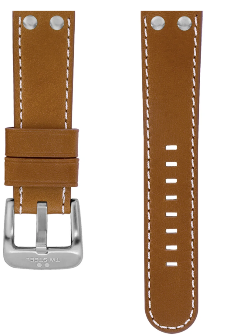 TWB23 咖啡色皮革錶帶