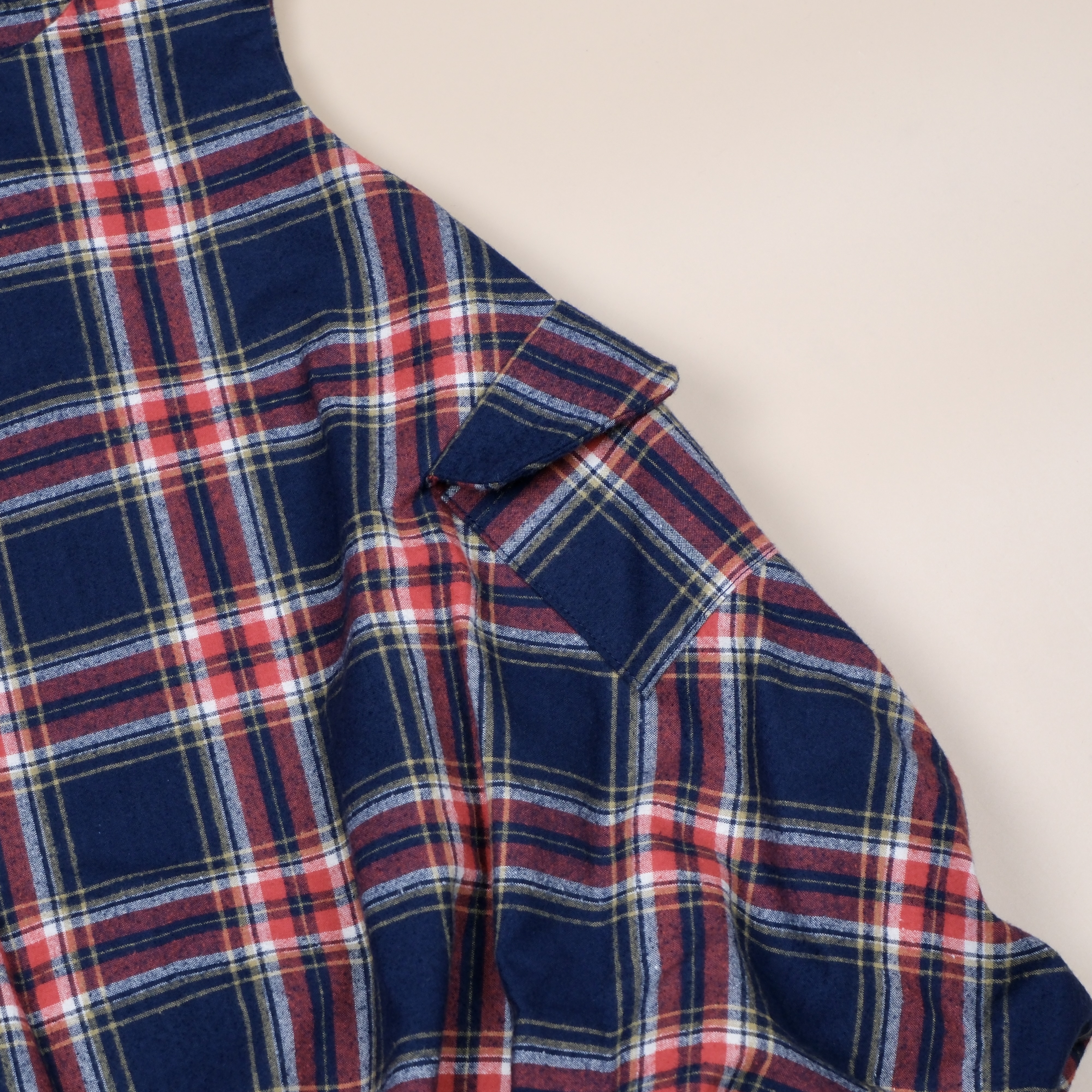 時光印記系列 ❁ 深藍格子 ❁ 手作女童無袖洋裝