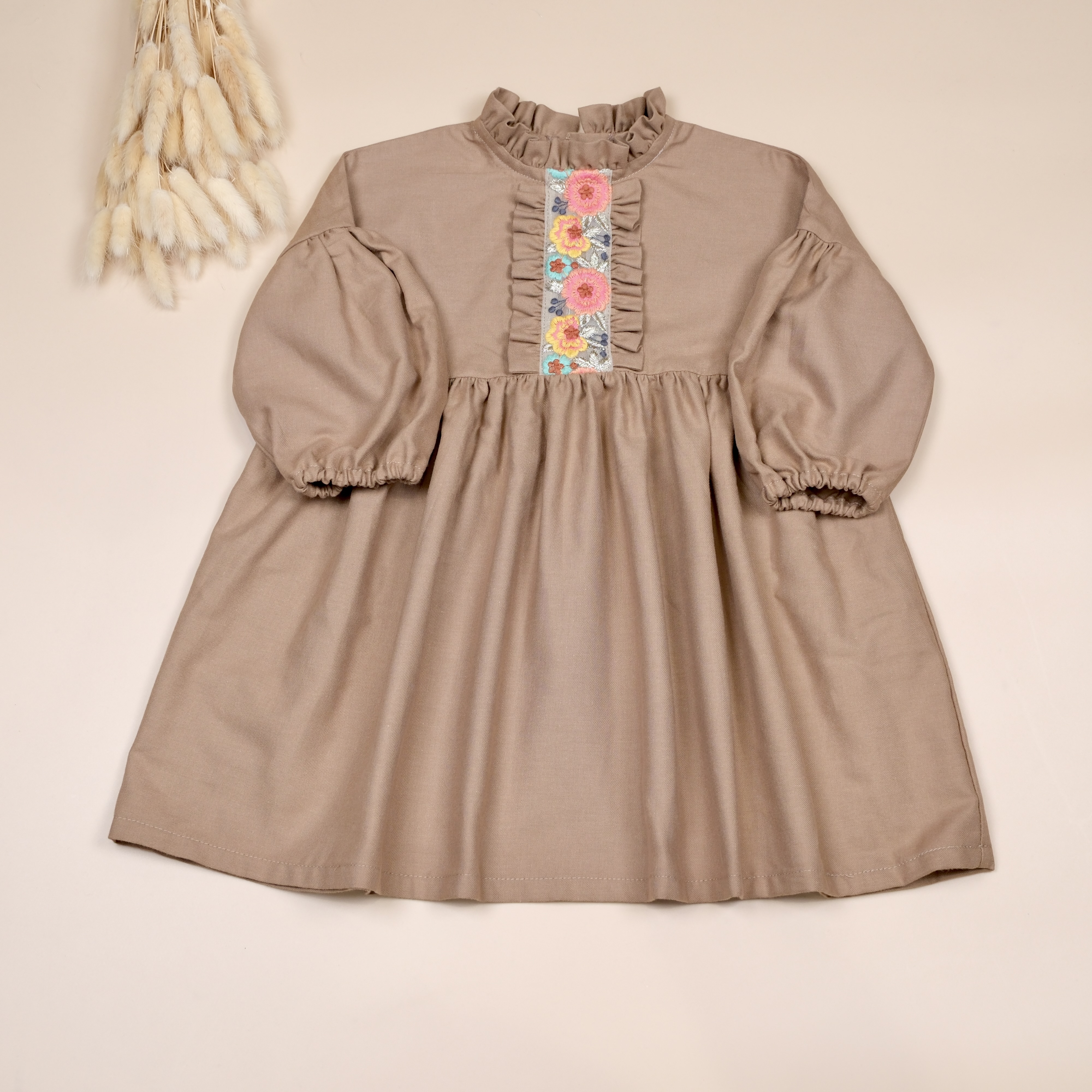 繡途年華系列 ❁ 麥穗 ❁ 手作女童長袖洋裝