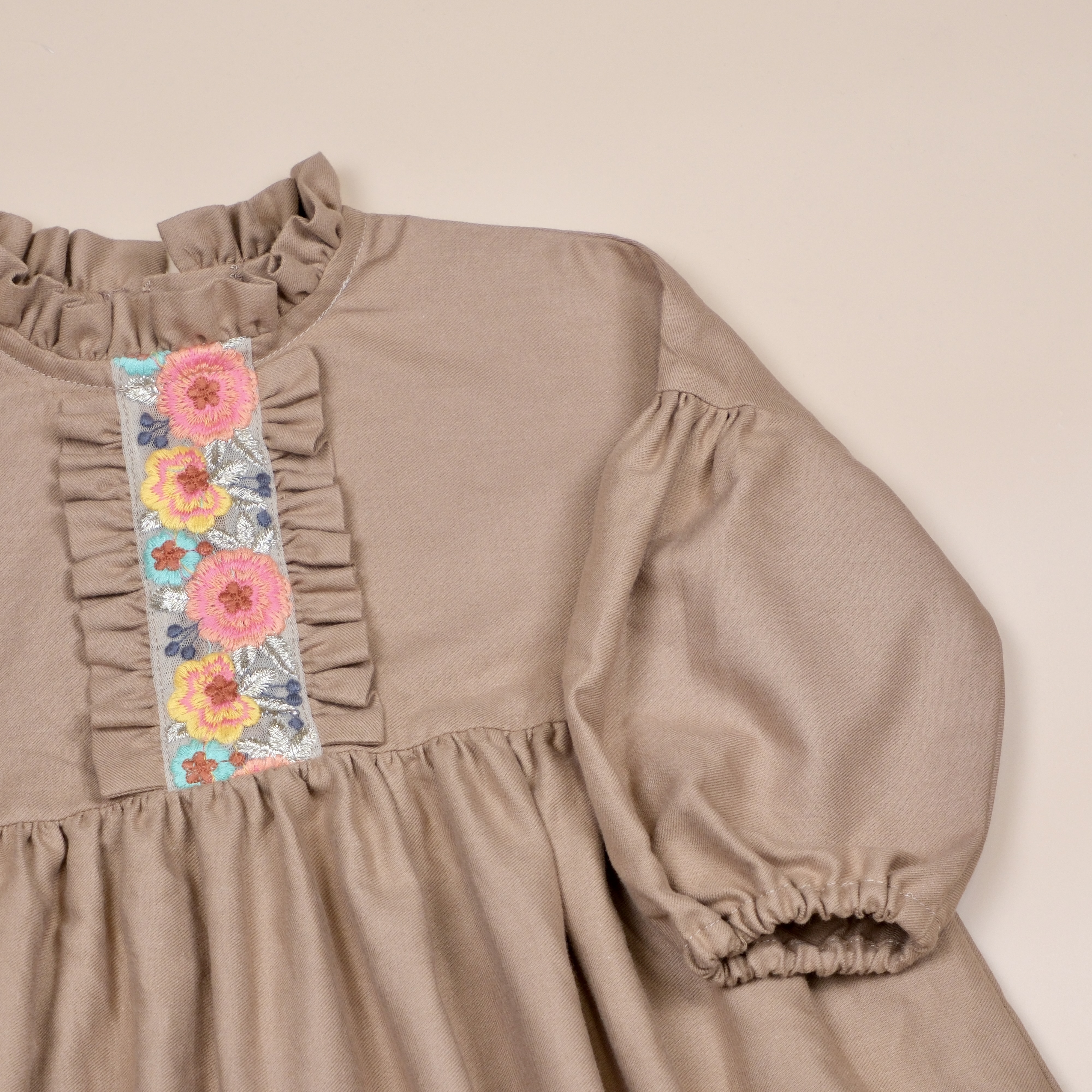 繡途年華系列 ❁ 麥穗 ❁ 手作女童長袖洋裝