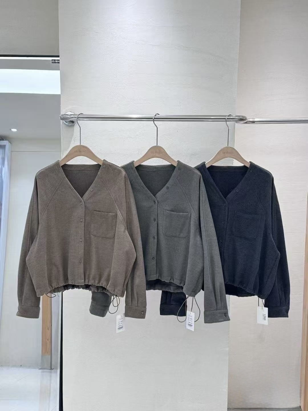 302 正韓絨面花苞外套