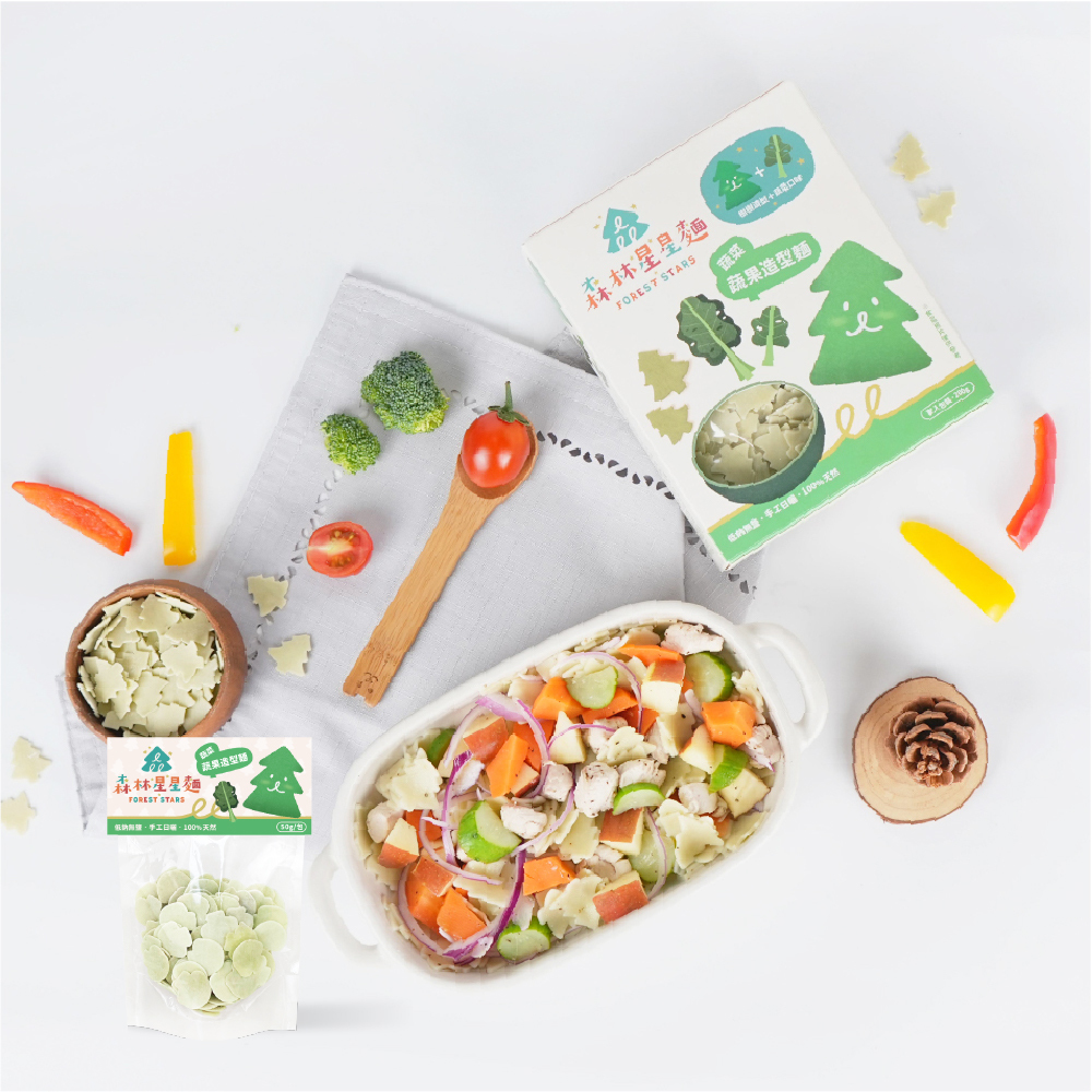 Gift 兔 U｜可愛嚐鮮組｜星星麵 (綜合6包) + 寶寶醬1包 + 兔拌麵1包 (無送禮封套)｜限量30組