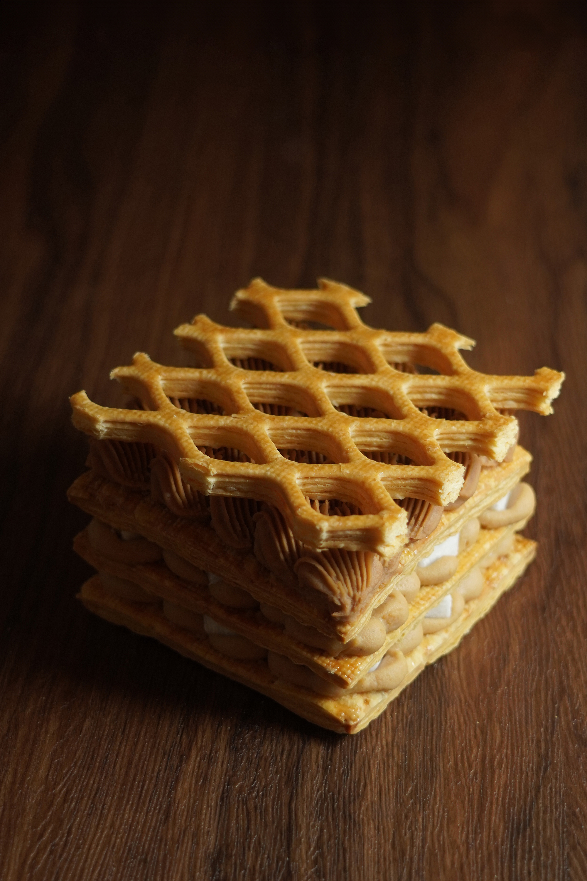 栗子麻糬 - 網格拿破崙 (1磅 10cm)