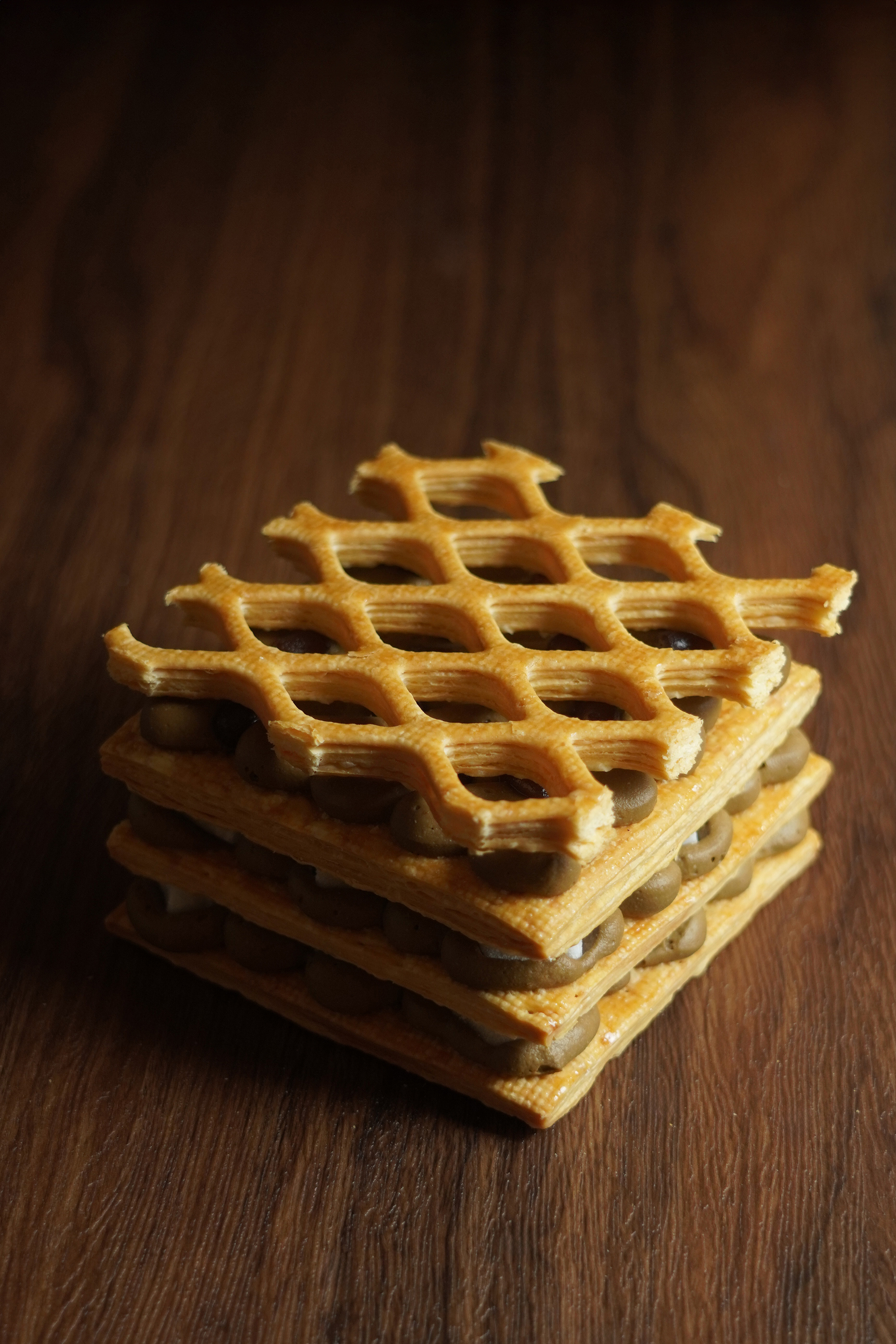 焙茶麻糬 - 網格拿破崙 (1磅 10cm)