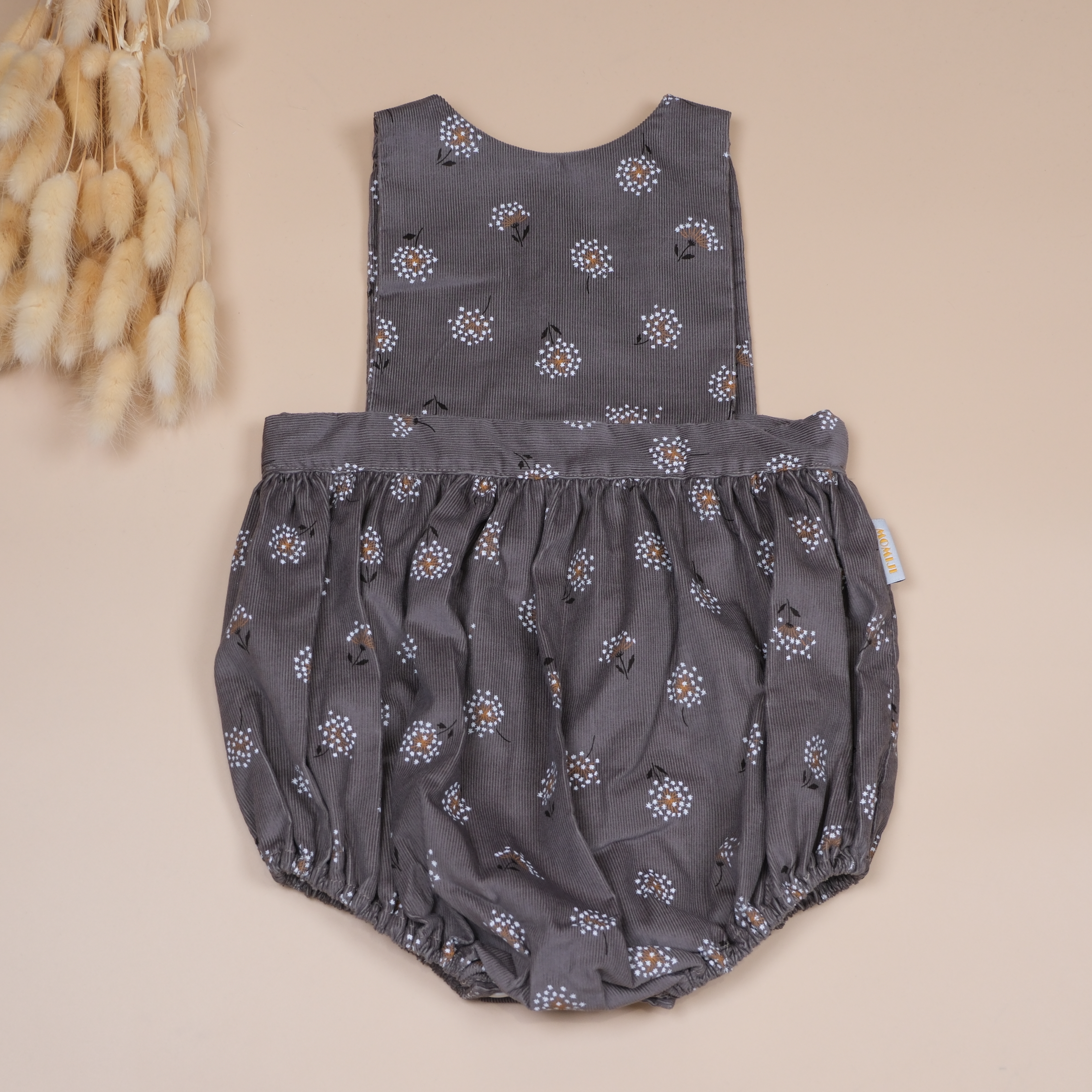 野芹菜深鉛色 ❉ 手作嬰幼兒無袖包屁衣