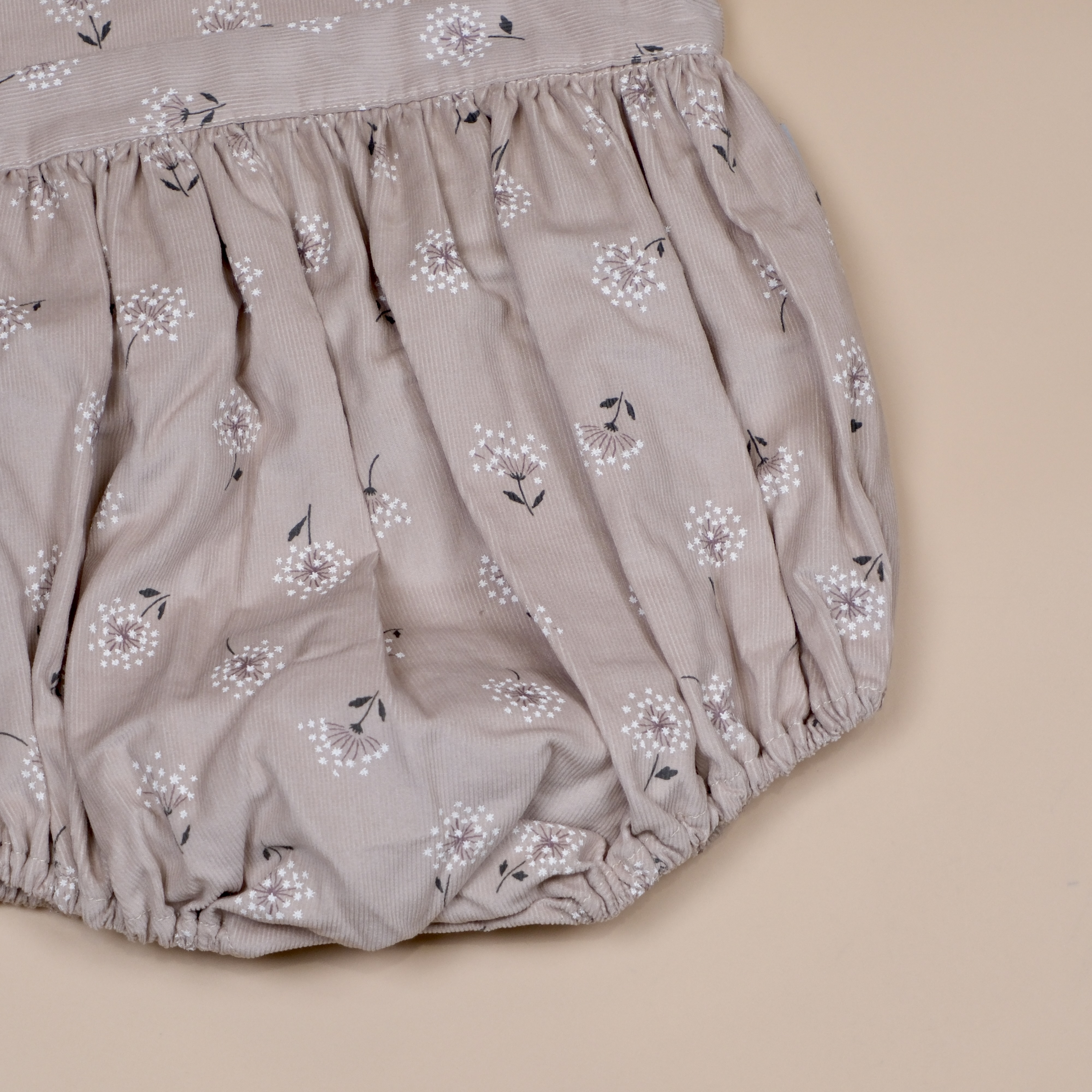 野芹菜深亞麻 ❉ 手作嬰幼兒無袖包屁衣