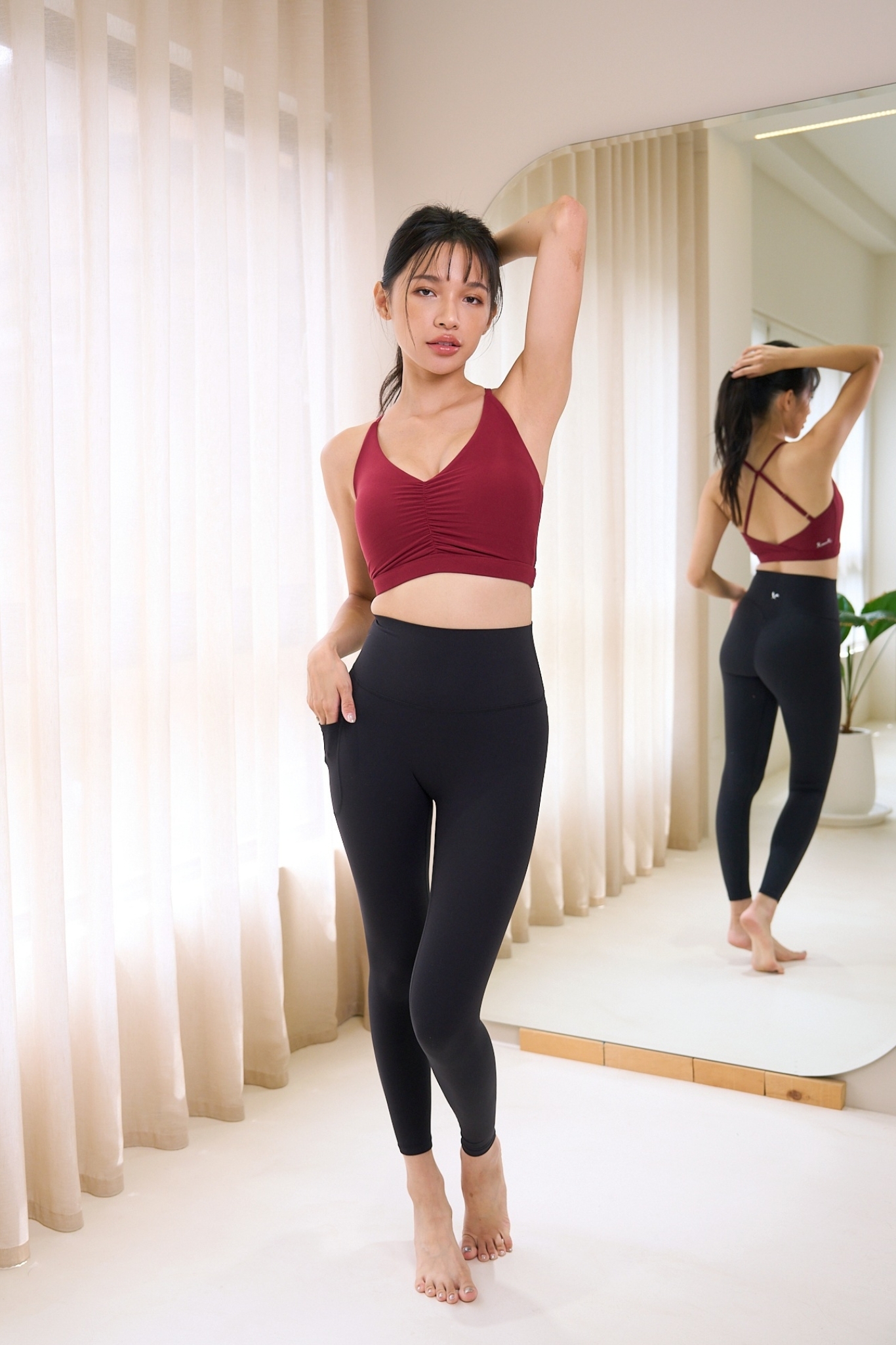Leisure Fit 超激瘦專利翹臀九分褲-黑