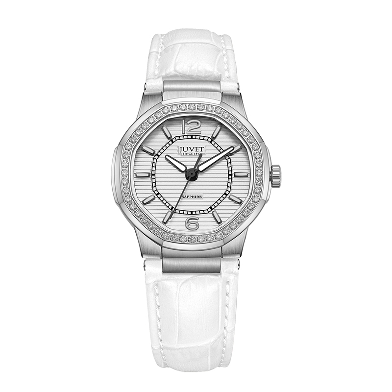 【Juvet爵威】白日夢系列 JV7018 氣質 浮雕 婉約 典雅 晶鑽 石英  真皮 女款 手錶