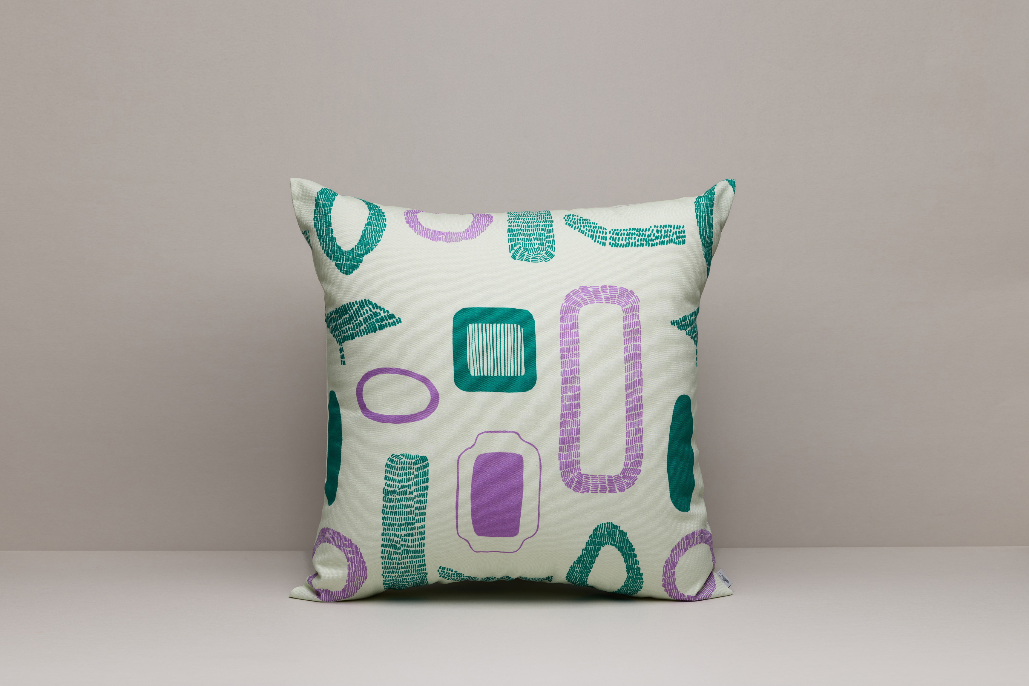 印花抱枕套 / 容器蘋果綠