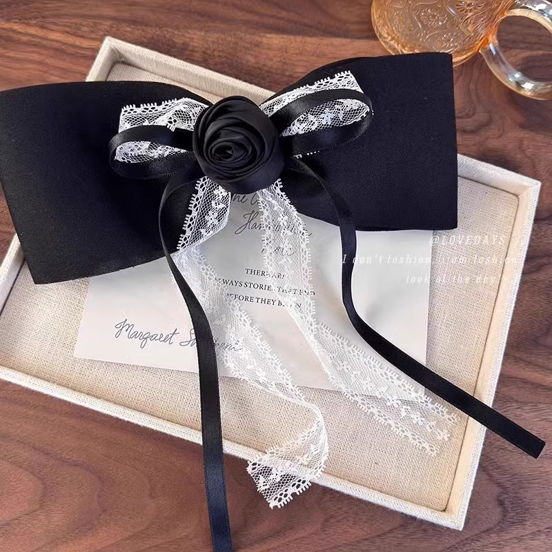 [2 FOR RM10] French Vintage Rose Lace Ribbon Bow