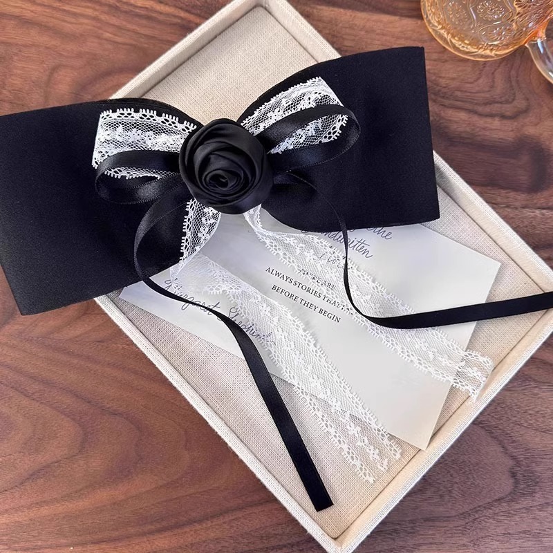 [2 FOR RM10] French Vintage Rose Lace Ribbon Bow