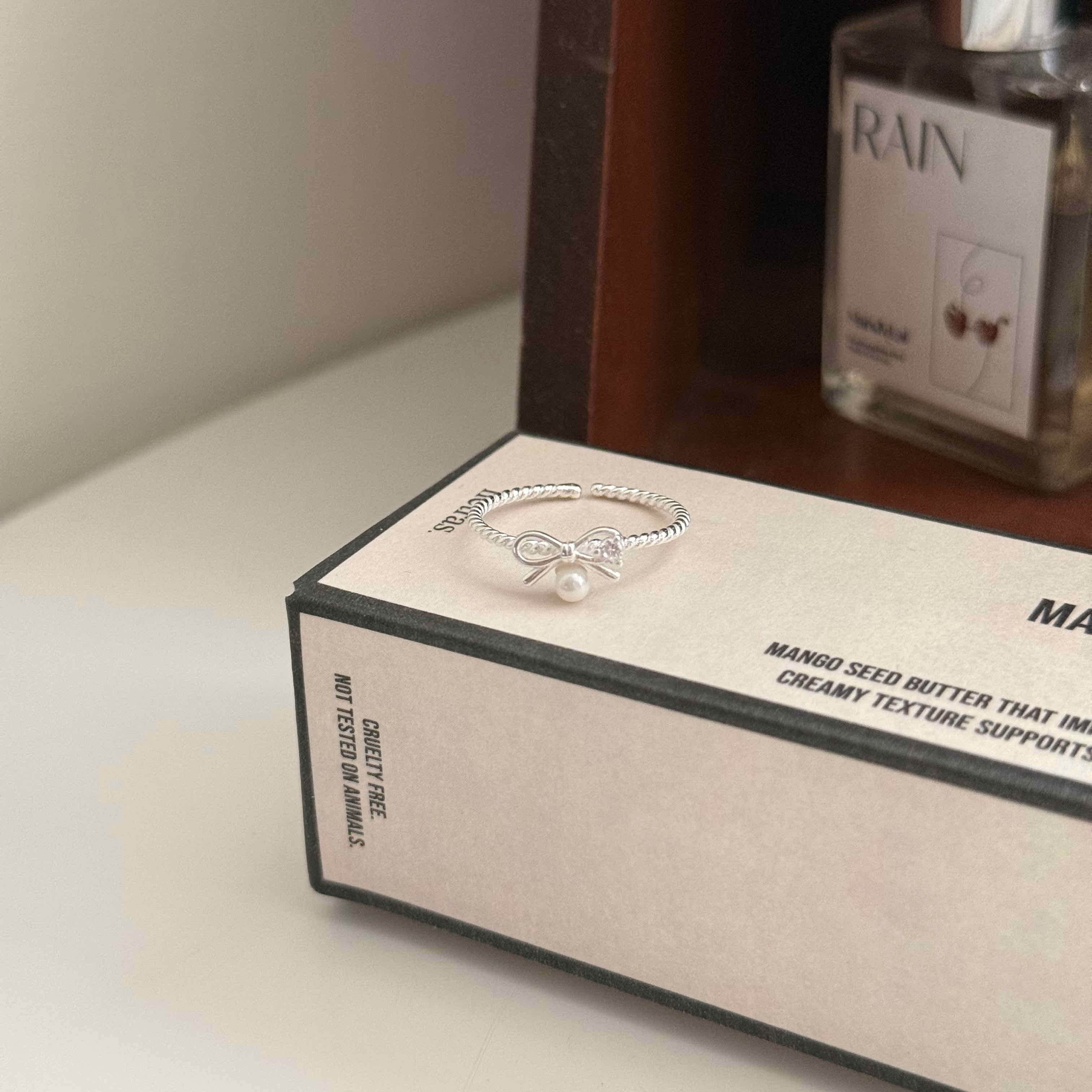 🇰🇷925 silver 精緻元素蝴蝶結開口戒指