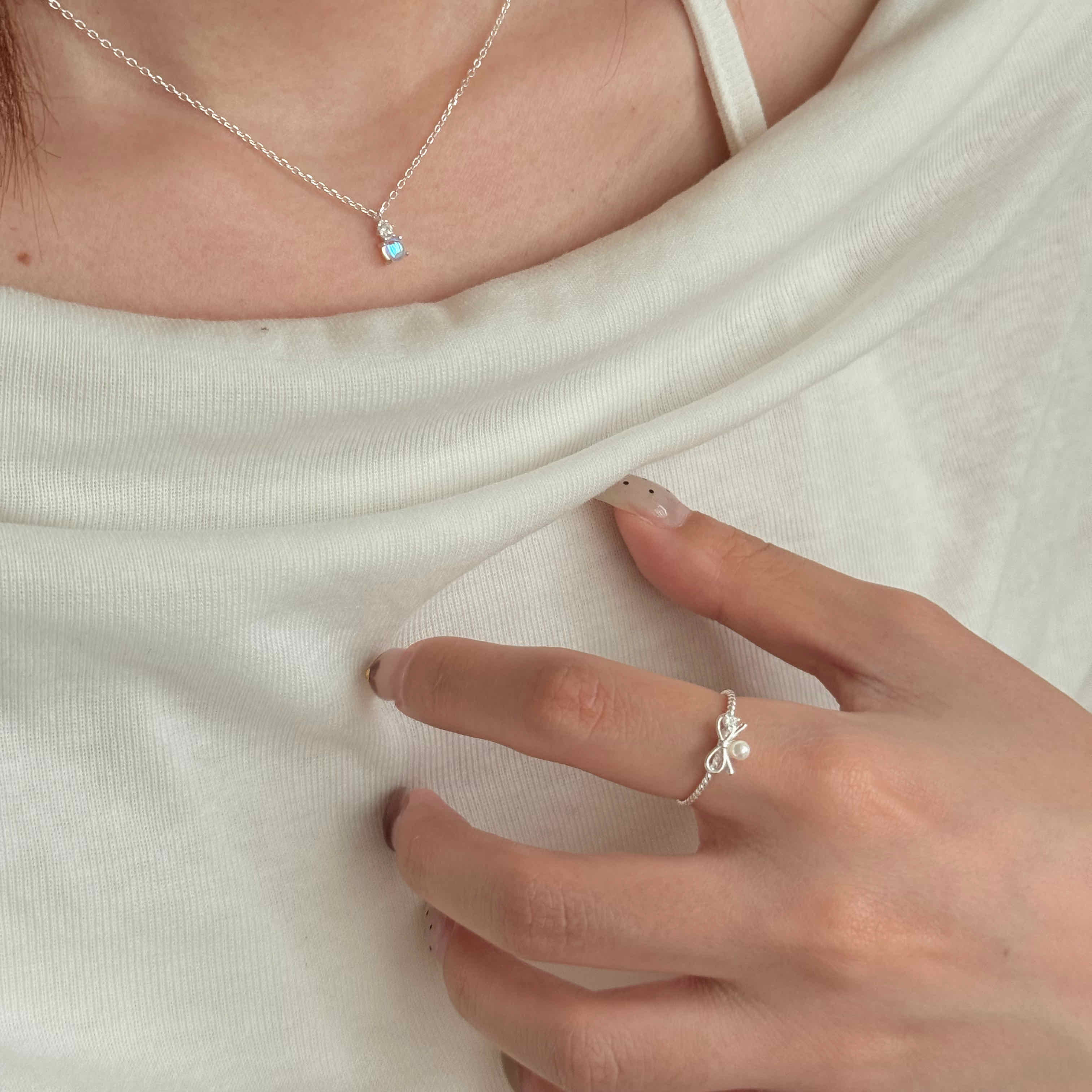 🇰🇷925 silver 精緻元素蝴蝶結開口戒指