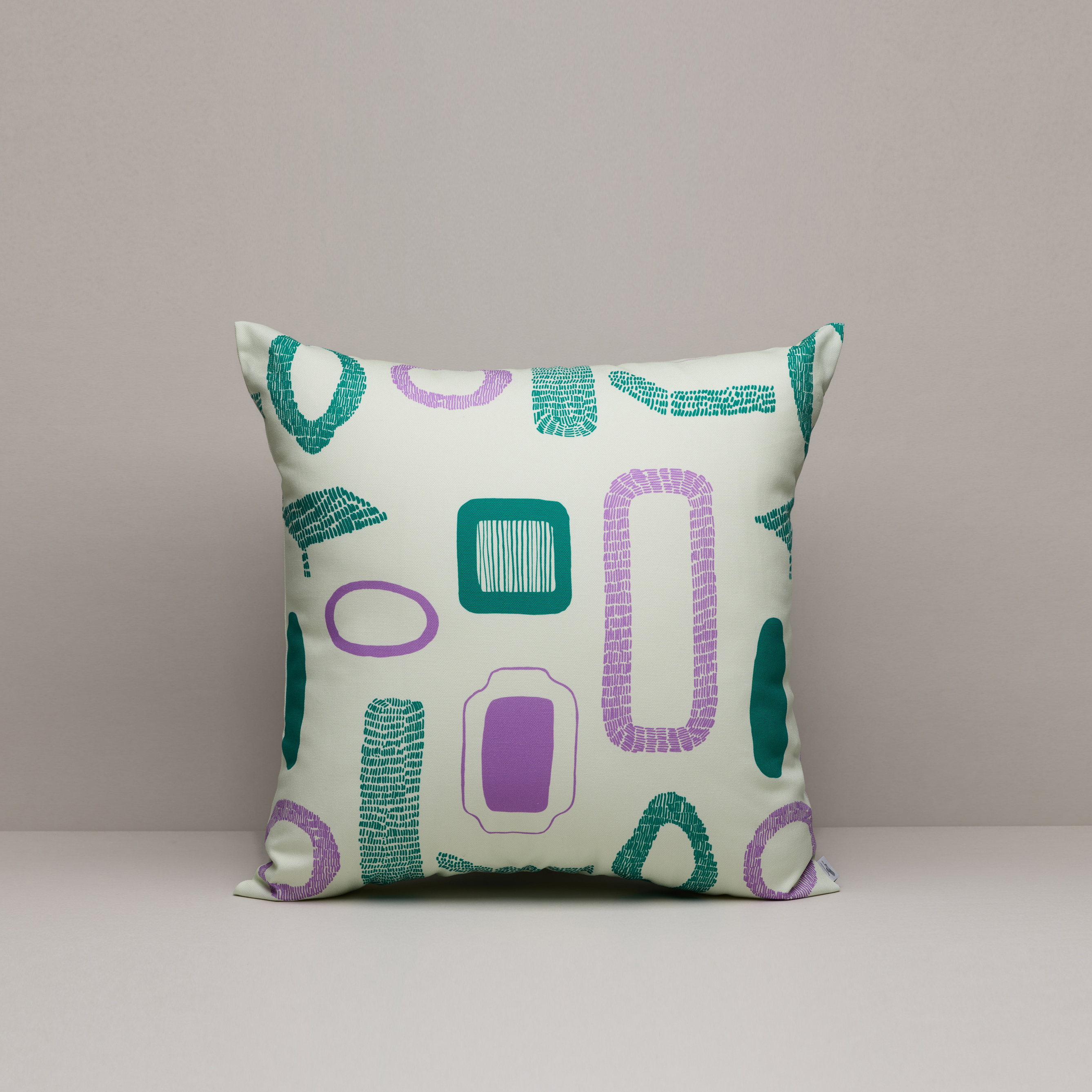 印花抱枕套 / 容器蘋果綠