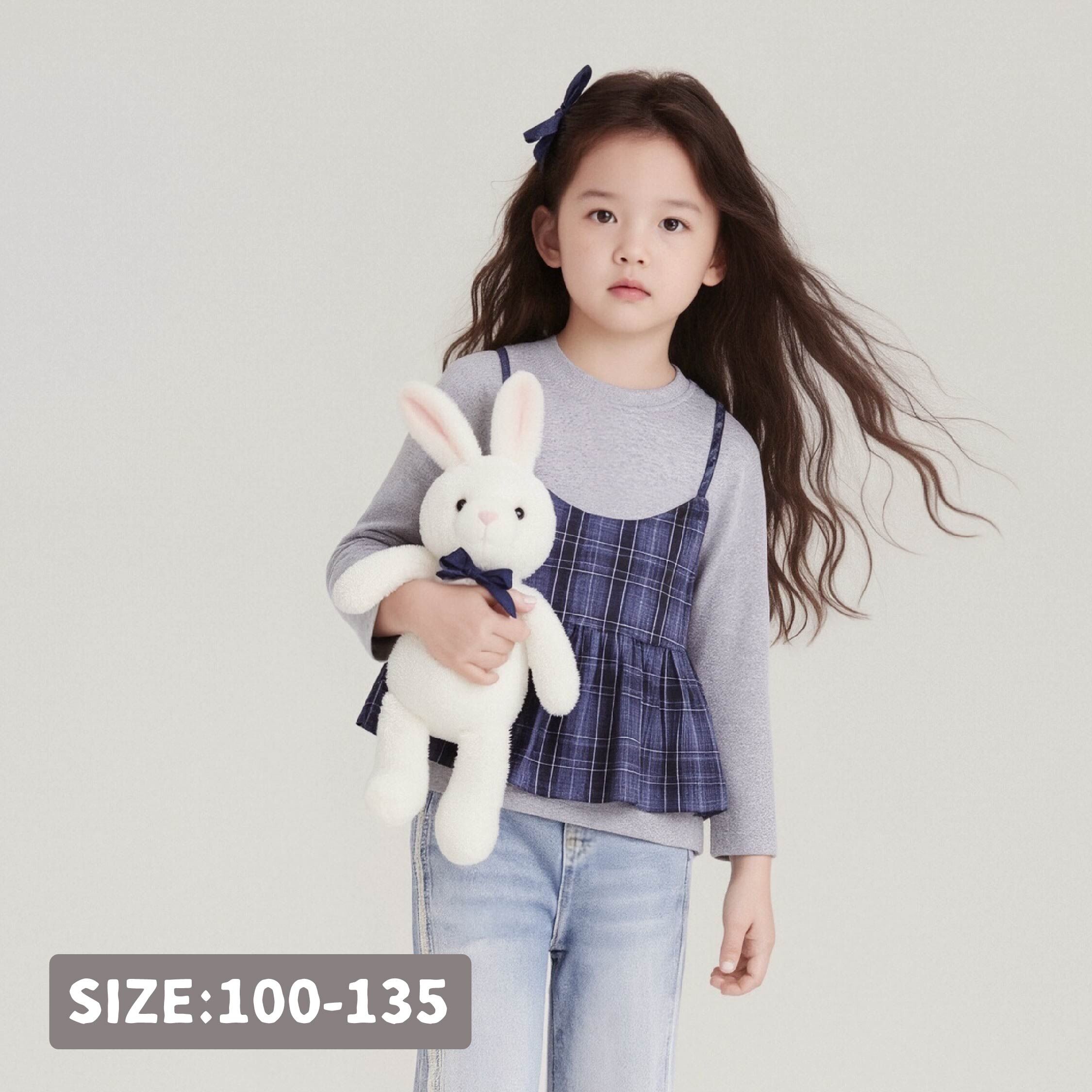 【H55644】日系綁帶造型假兩件上衣