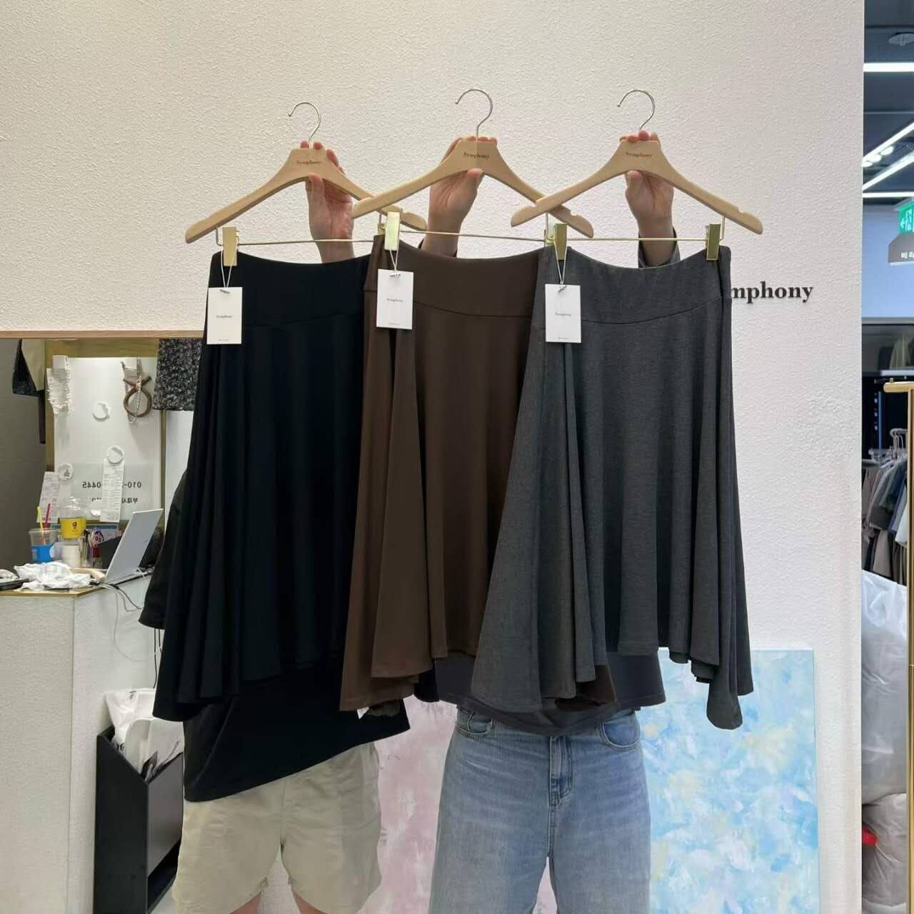 SY5107 知性不規則壓褶半身裙