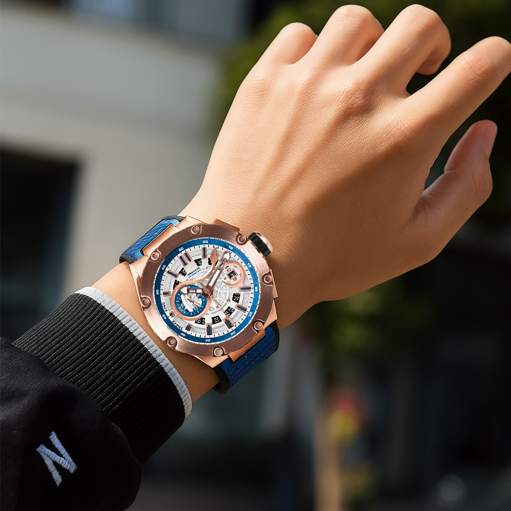 (預購)【NSQUARE】SNAKE KING蛇皇系列 魔幻藍 立體 蟒蛇紋 機械 腕錶 G0471-N10.10