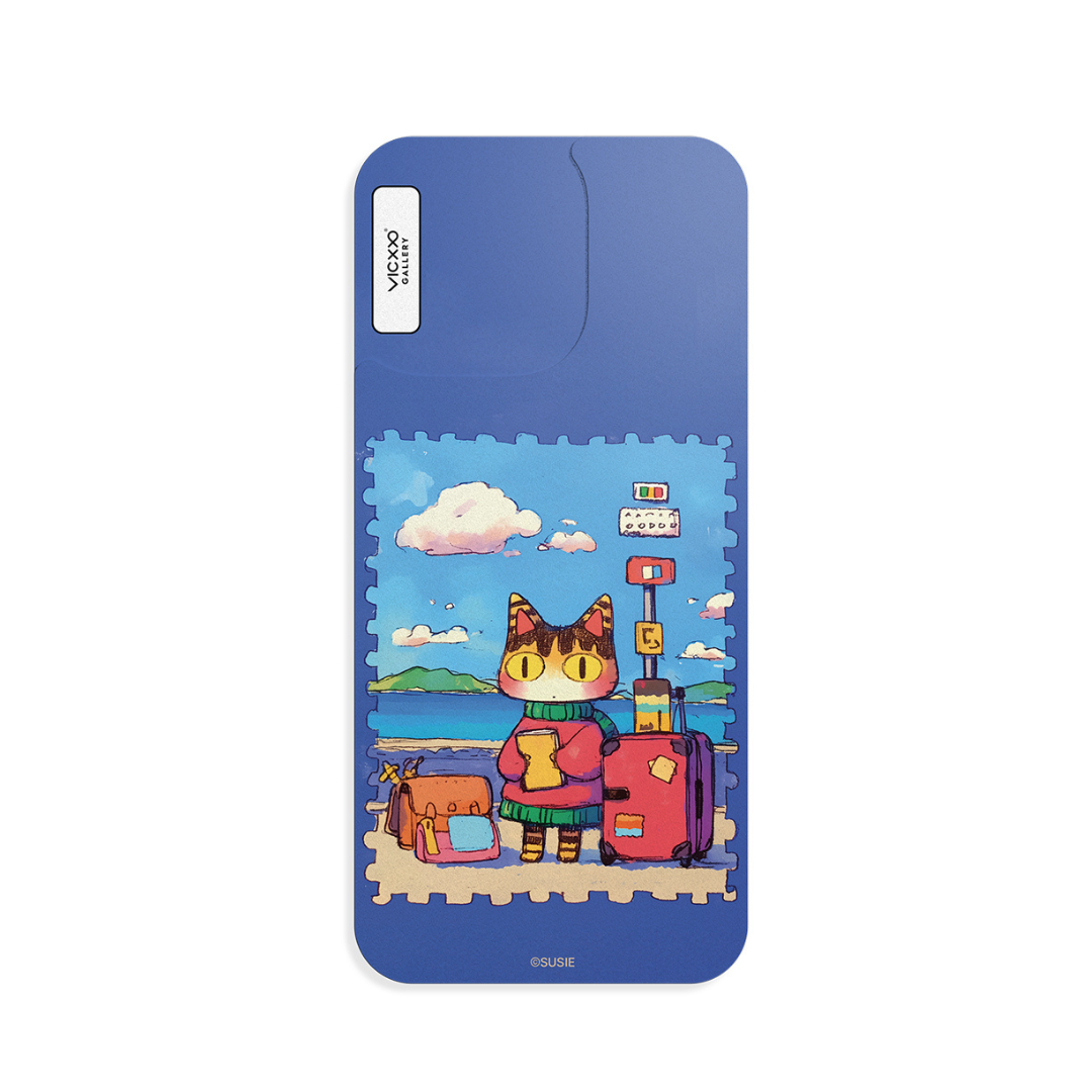 SUSIE  手機背貼膜 / 蘇西與貓旅行-VM023