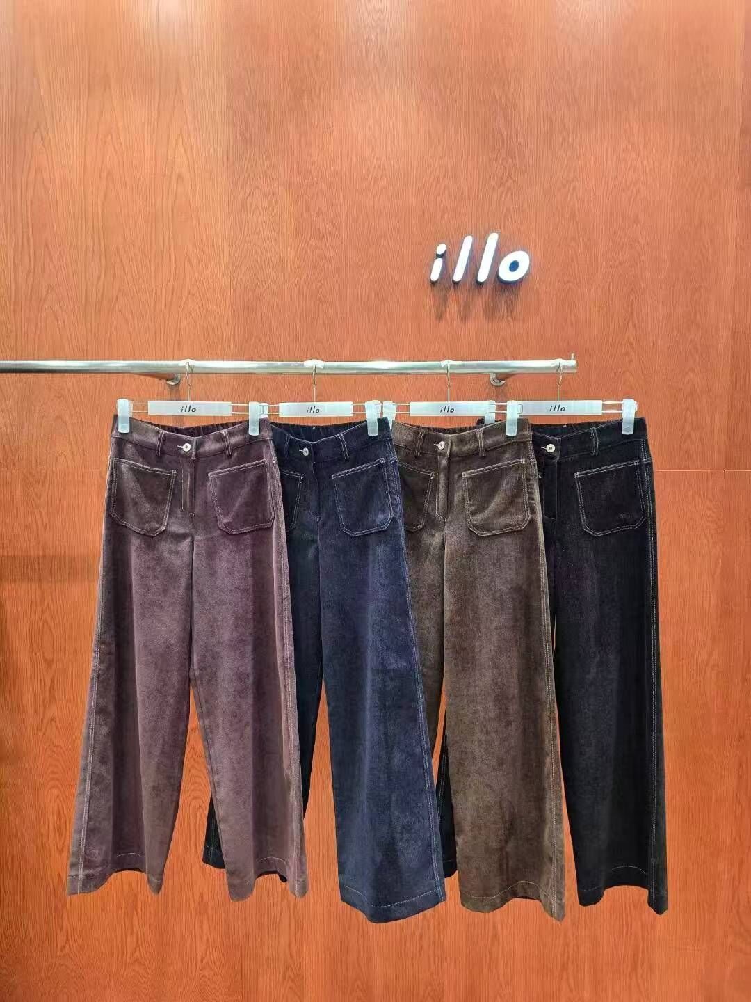 IO5101 復古洗水雙口袋直筒褲