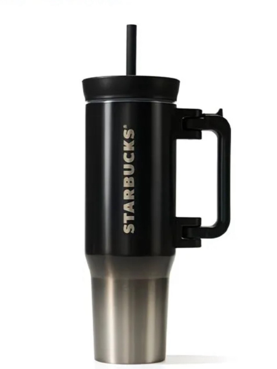 星巴克 Starbucks  酷黑漸變 大手把水杯