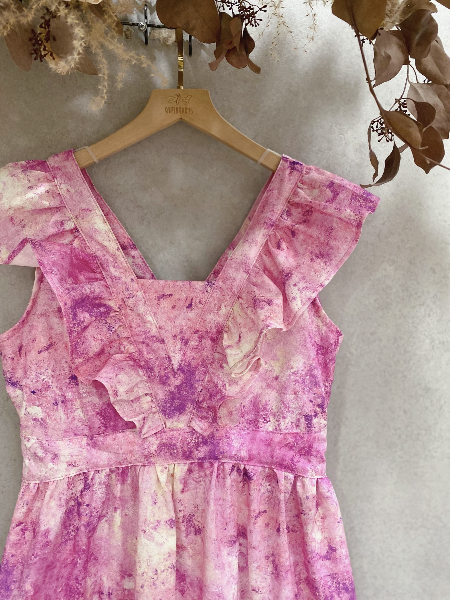 粉雲彩 甜心背心長洋裝（M）