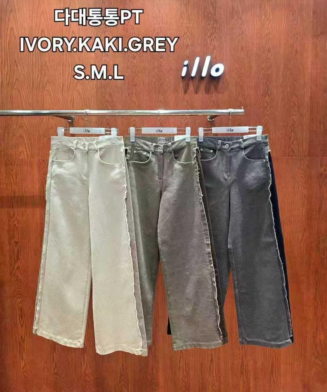 IO5103 破損拼接洗水牛仔褲(S/M/L)