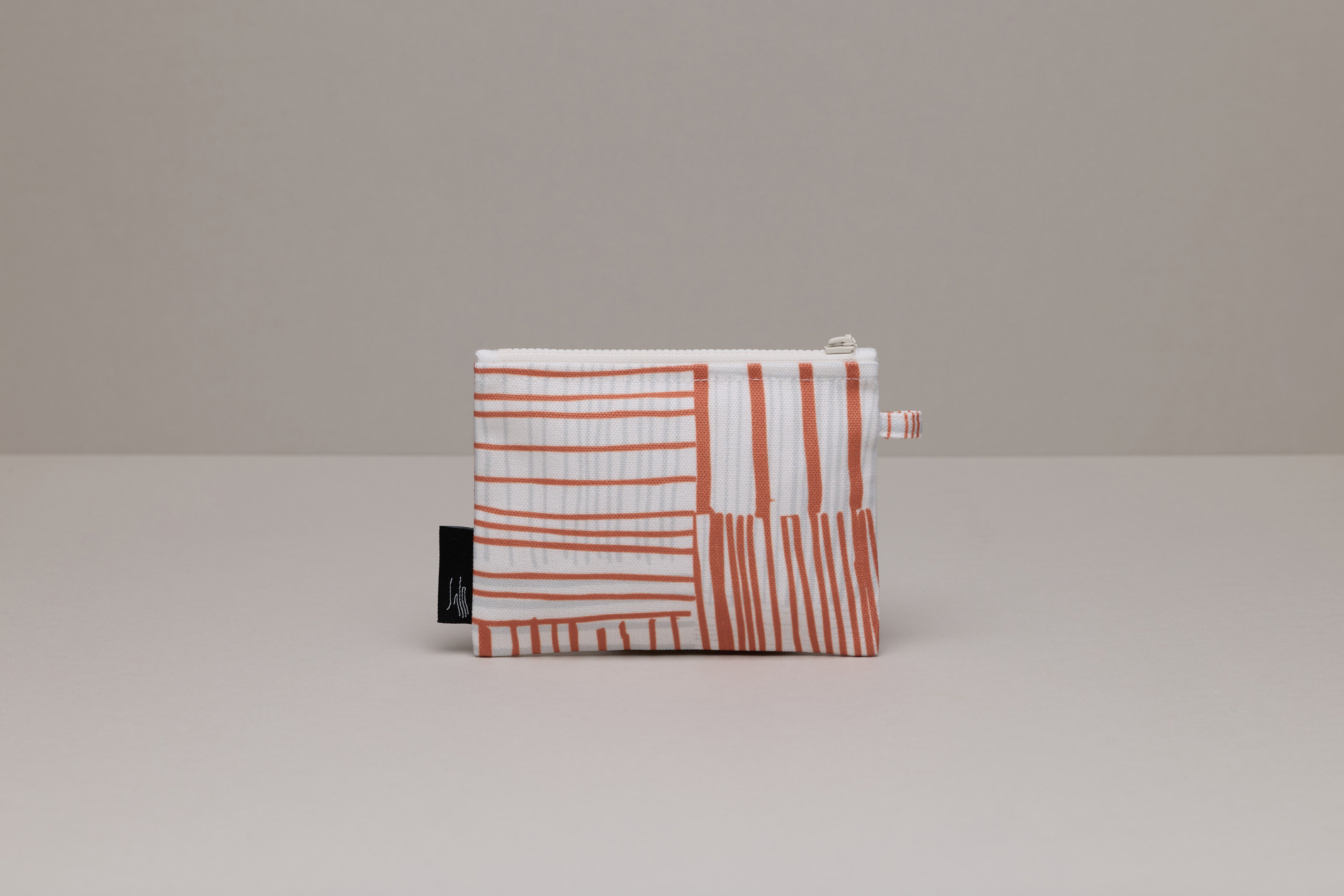 印花零錢包 / 編織橘