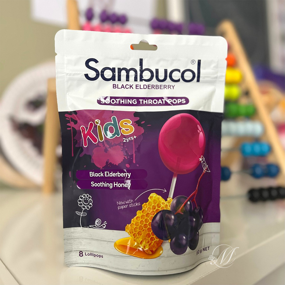 (預購商品) 澳洲 Sambuco 接骨木兒童舒緩喉嚨棒棒糖 8入