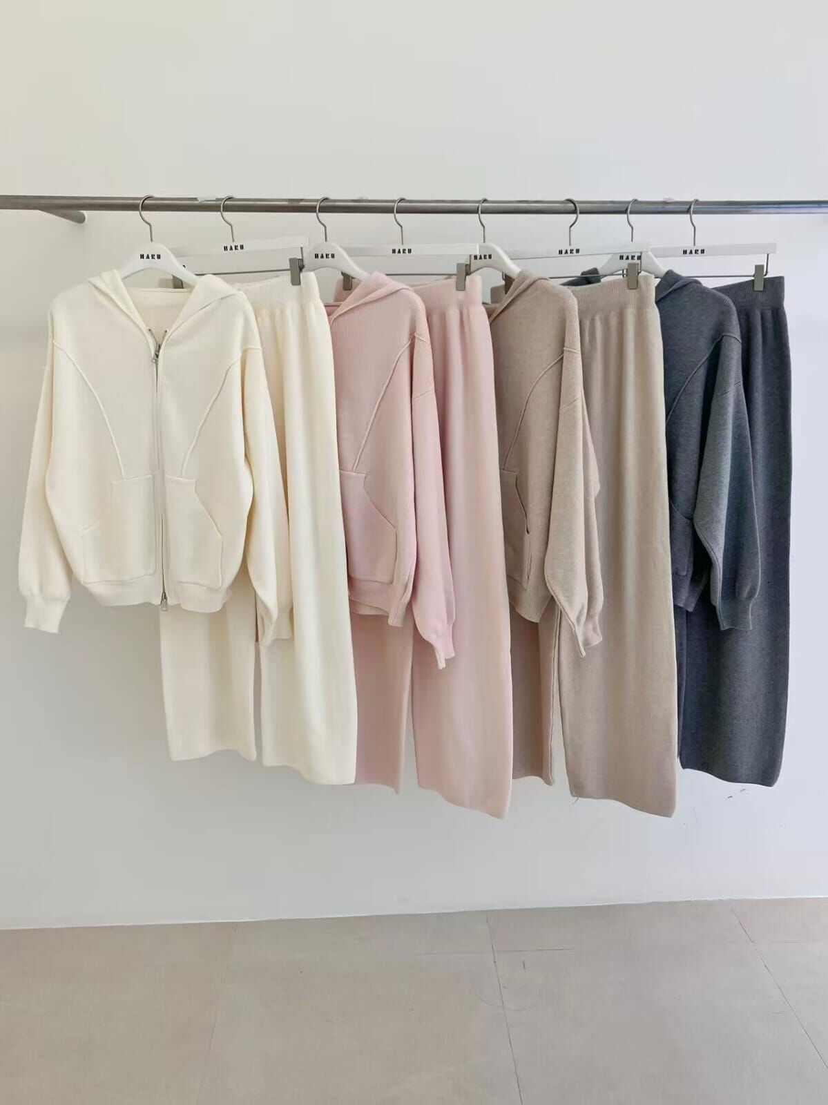 HU5110 連帽拉鏈外套休閒長褲套裝