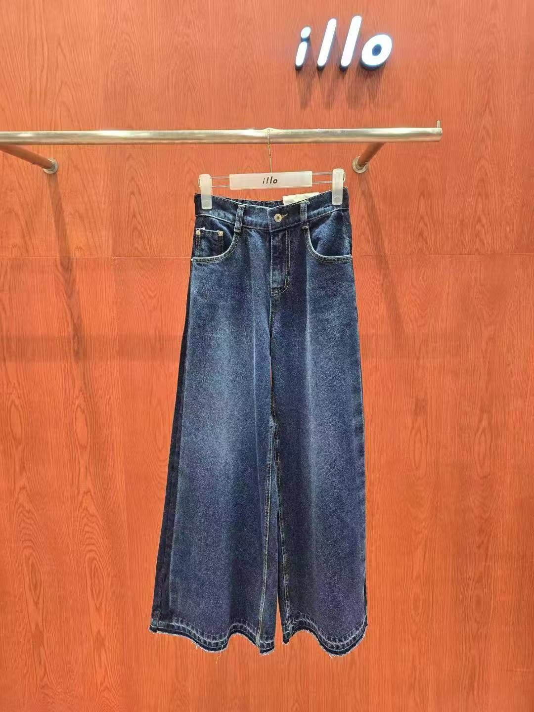 IO5106 側陰影雙色牛仔褲(S/M/L)