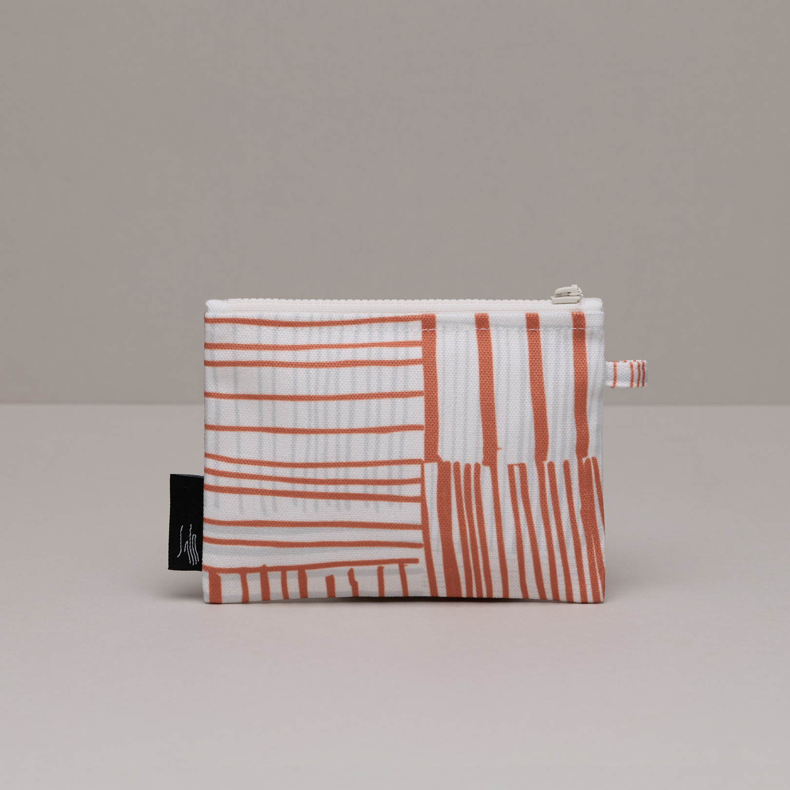 印花零錢包 / 編織橘