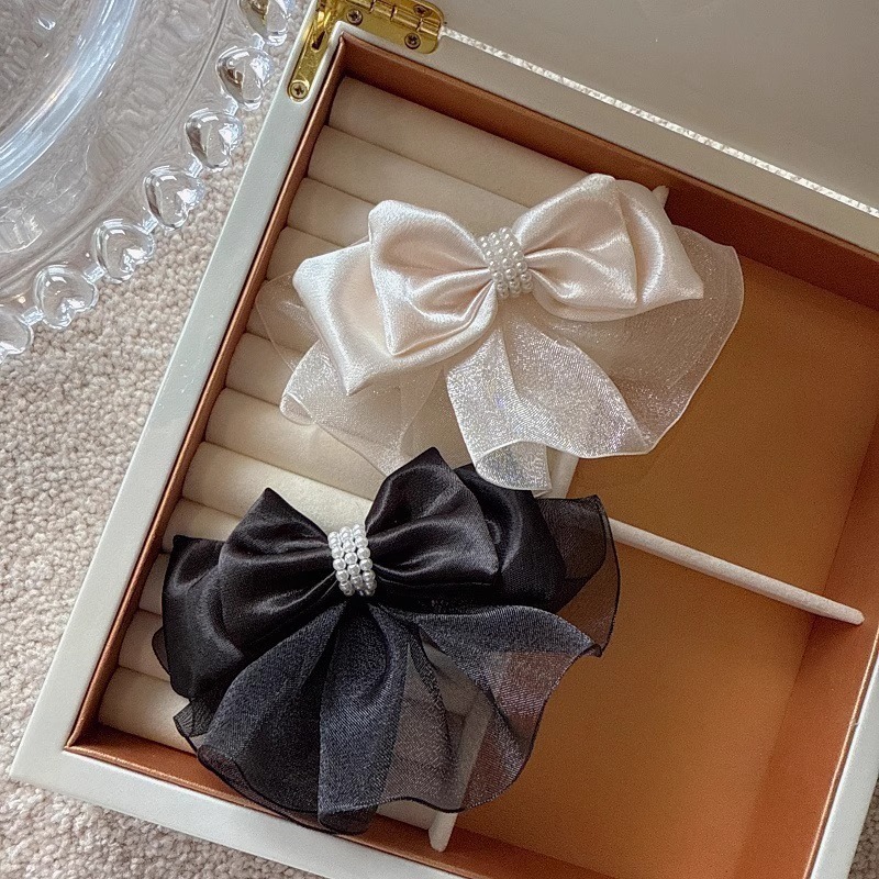 [2 FOR RM10] Organza Pearl Ribbon Bow