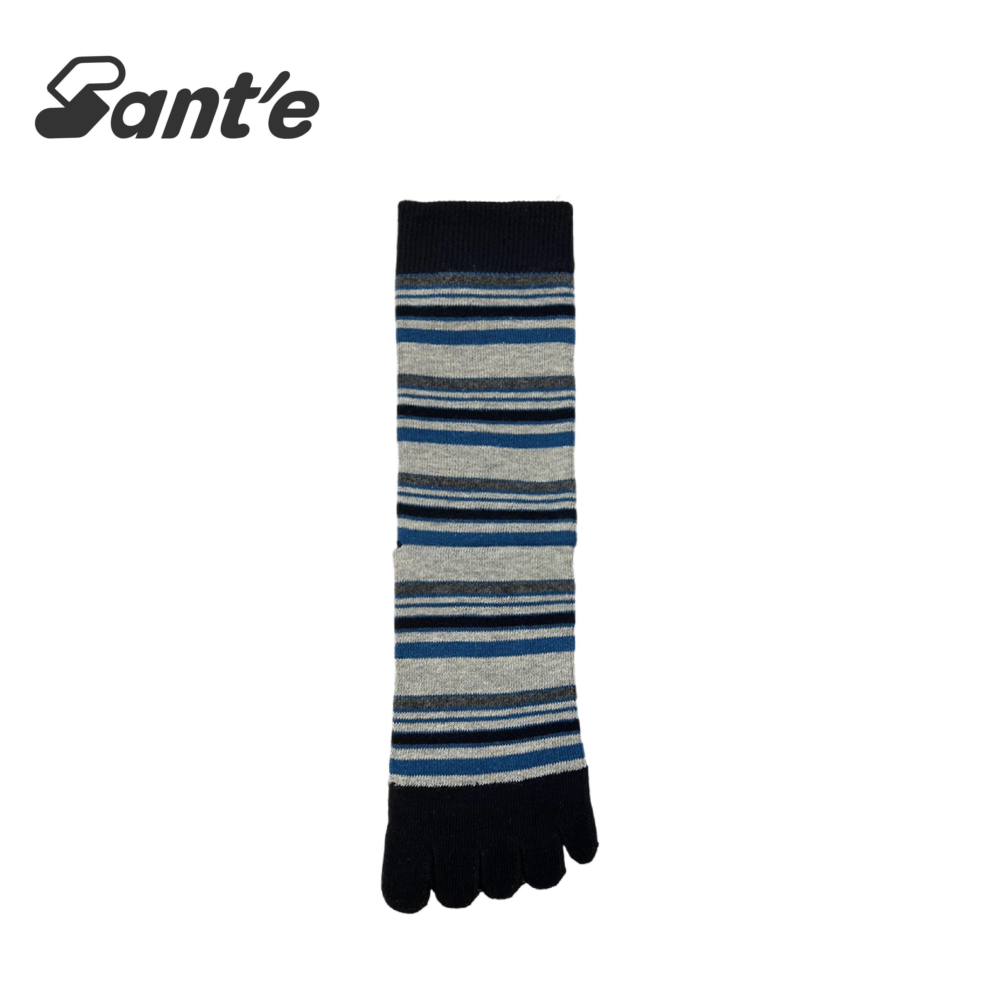 Santé 台灣 中筒橫條五趾襪 男款 (2色) 44SA3004