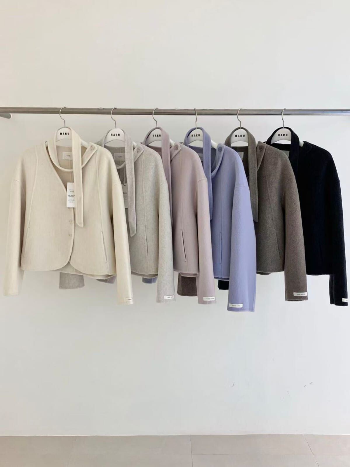 HU5116 80%羊毛領帶排扣外套