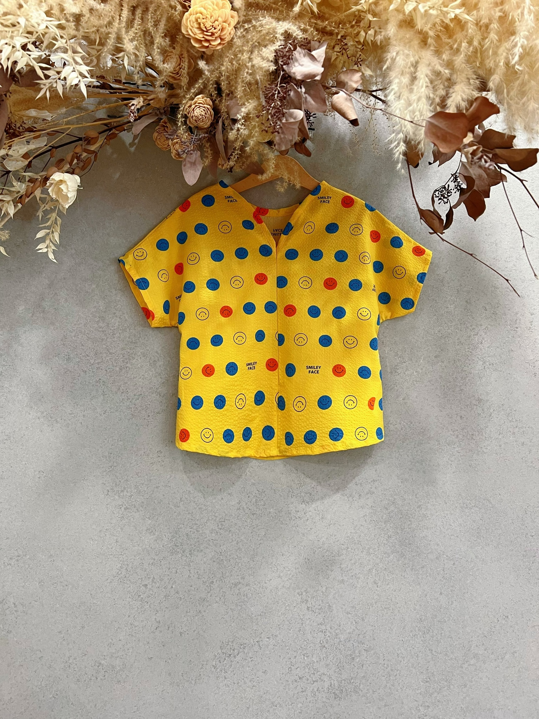 微笑泡泡 V領短袖上衣（110）