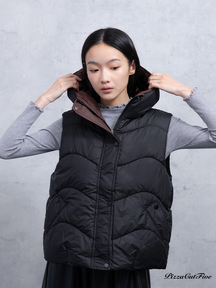 連帽羽絨棉背心 PizzaCutFive PCF253411031
