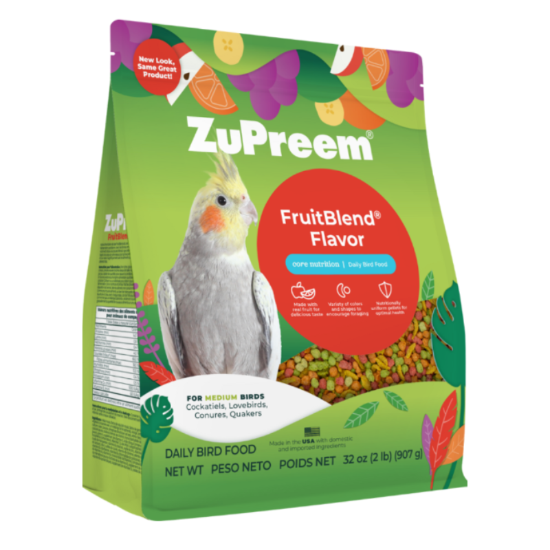 [一件包郵]Zupreem 水果滋養大餐 中型鳥/鸚鵡 鳥飼料 - 2lb (到期日: 2026年12月)