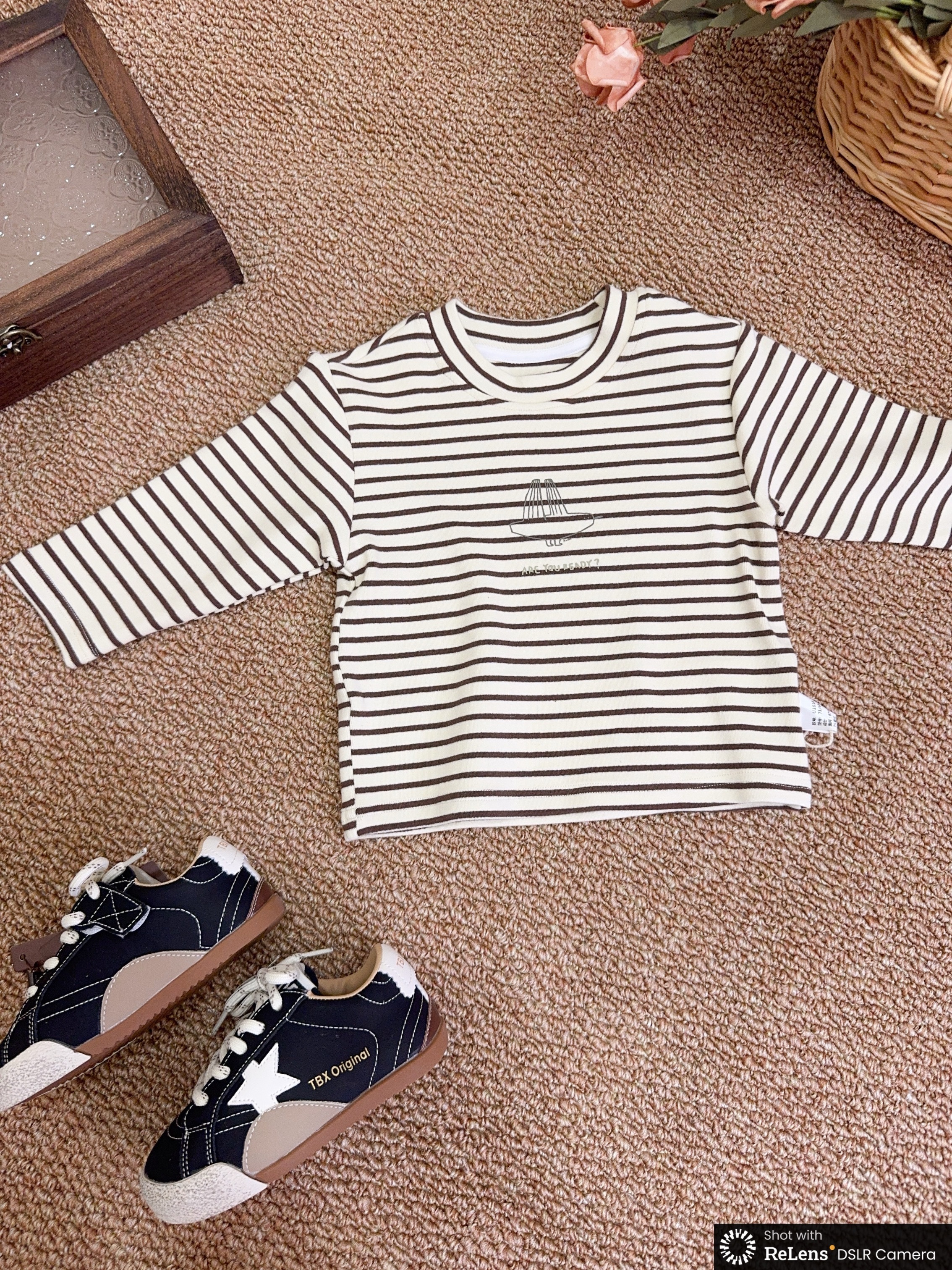 u1016厚綿條紋上衣d31