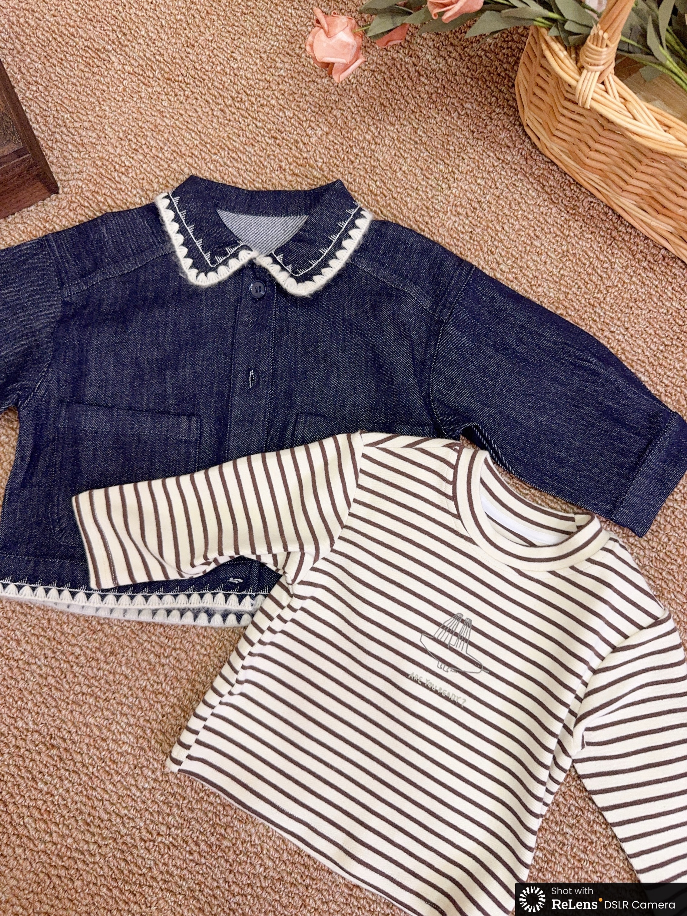 u1016厚綿條紋上衣d31