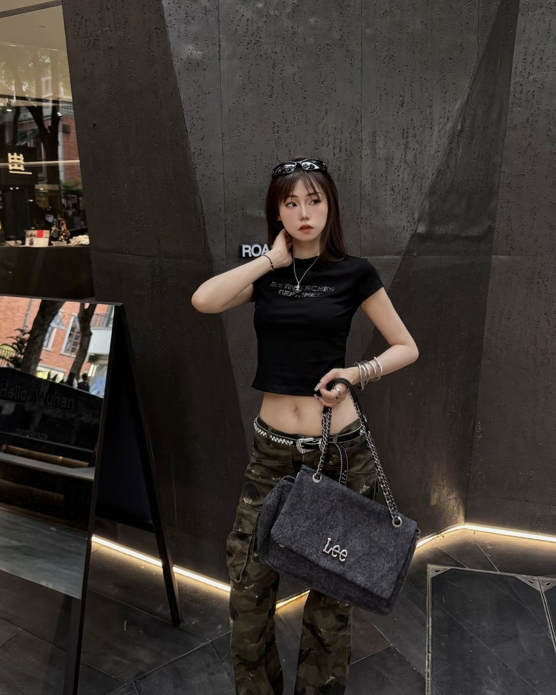 【預購】LEE 水洗菱格紋 兩用包 水洗黑 LE240107M801