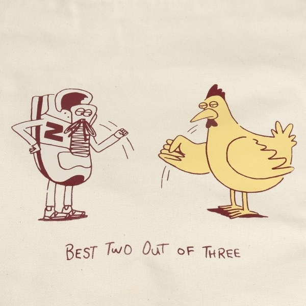 NEW BALANCE 帆布包 NB 塗鴉 鞋子公雞 猜拳 托特包 LAB51503AS2