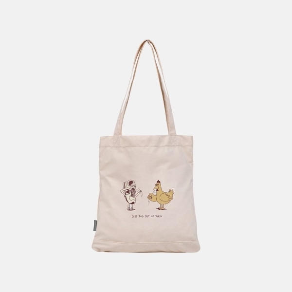 NEW BALANCE 帆布包 NB 塗鴉 鞋子公雞 猜拳 托特包 LAB51503AS2